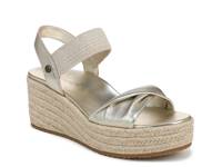 Darla Espadrille Wedge Sandal Gold Leather view