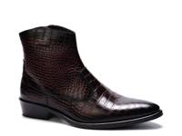 Zappa Cowboy Boot Dark Brown Croc Print Leather view