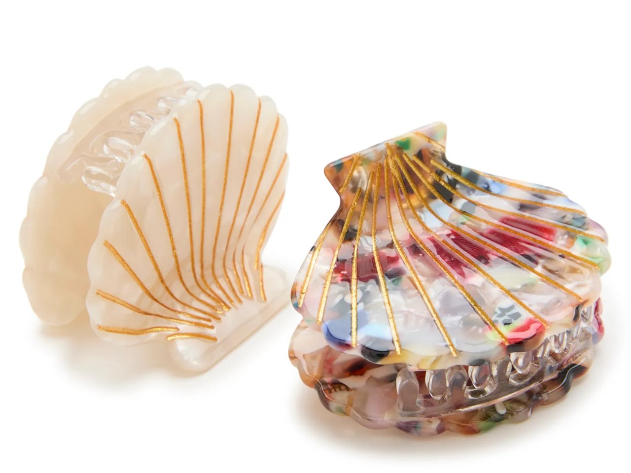 Seashell Hair Clips Set - 2 Pack