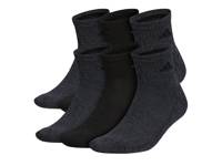 Athletic Cushioned Men's Quarter Socks - 6 Pack Black view
