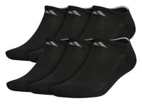 Athletic Cushioned Men's No Show Socks - 6 Pack Black view