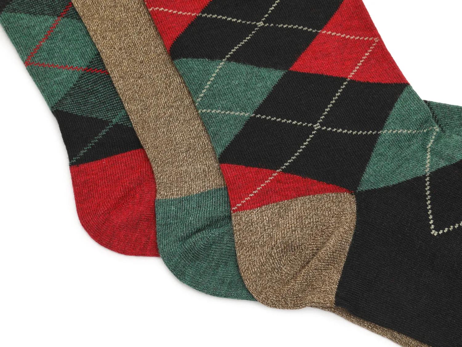 Argyle Men's Crew Socks - 3 Pack