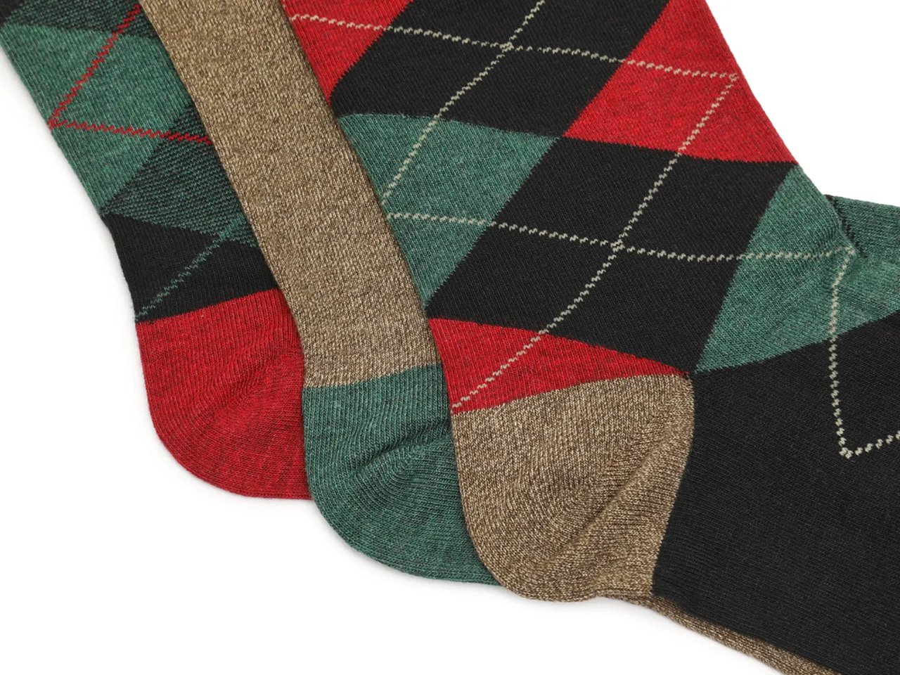 Argyle Men's Crew Socks - 3 Pack