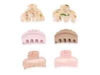 Scalloped Hair Clips - 6 Pack Multicolor view