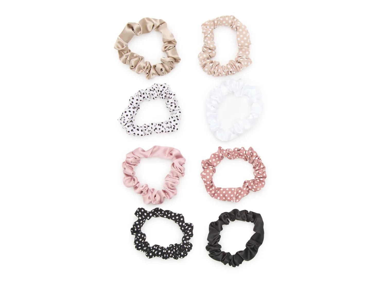 Kelly & Katie Skinny Polka Dot Scrunchie Set 8 Pack | Women's | Polka Dot Print | Size One Size | Hair Accessories