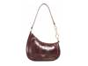 Direction Croc Leather Shoulder Bag Dark Brown view