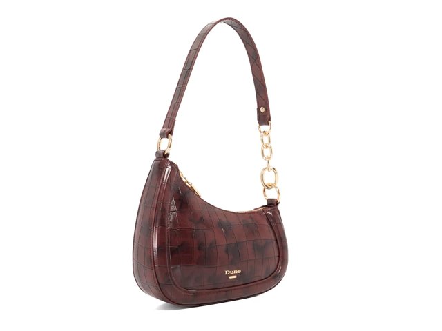 Direction Croc Leather Shoulder Bag