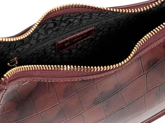 Direction Croc Leather Shoulder Bag