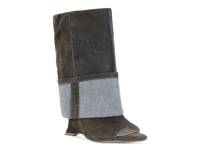 Tin Foldover Bootie Dark Brown view