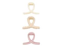 Neutral Raffia Loops Hair Clips - 3 Pack Multicolor view