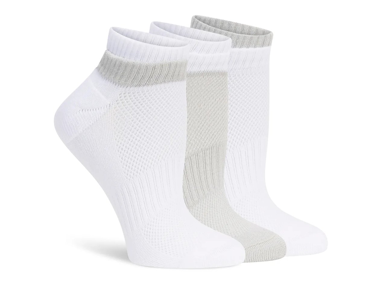 Twin Cuff Powder Women's No Show Socks - 3 Pack