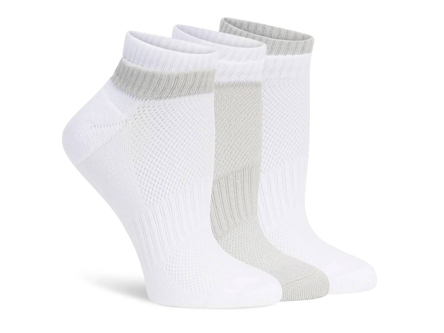 Twin Cuff Powder Women's No Show Socks - 3 Pack