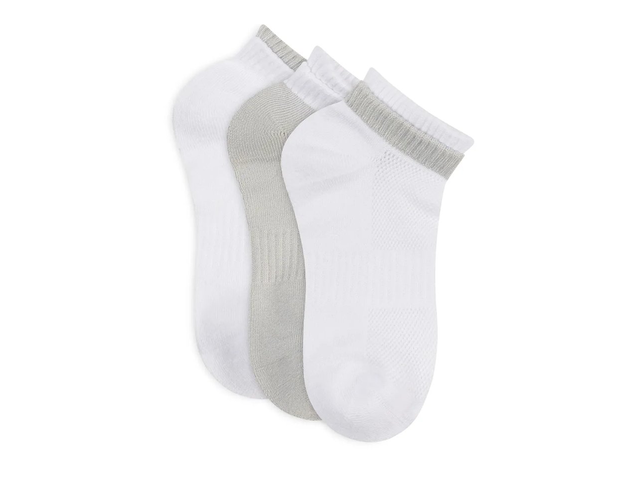 Twin Cuff Powder Women's No Show Socks - 3 Pack