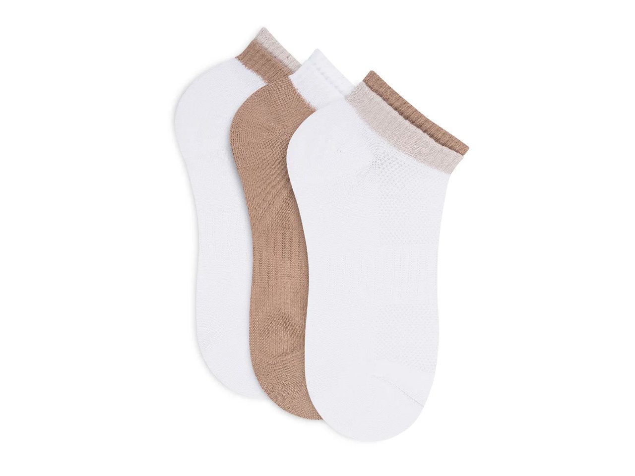 Twin Cuff Powder Women's No Show Socks - 3 Pack