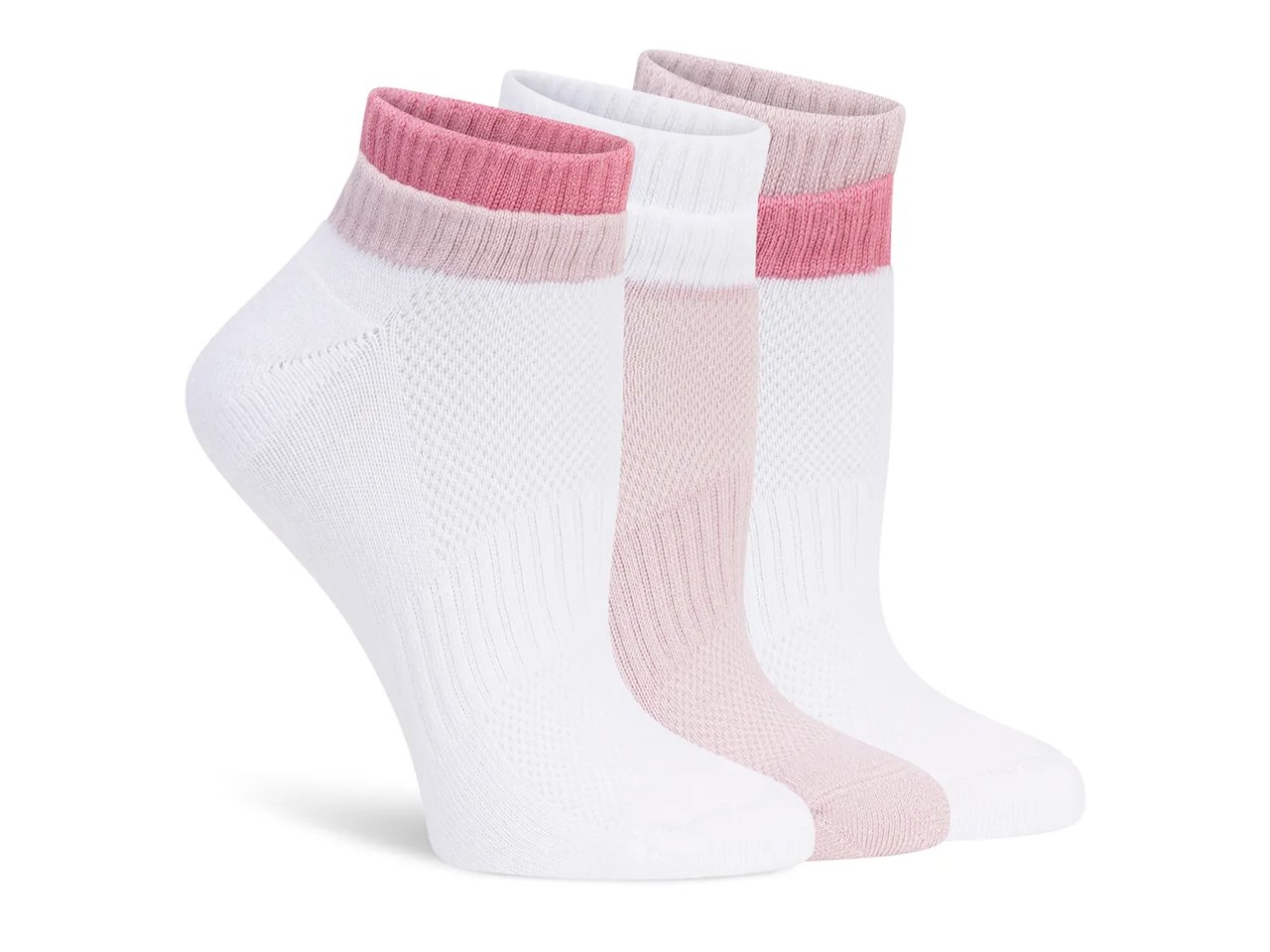 Twin Cuff Powder Women's No Show Socks - 3 Pack