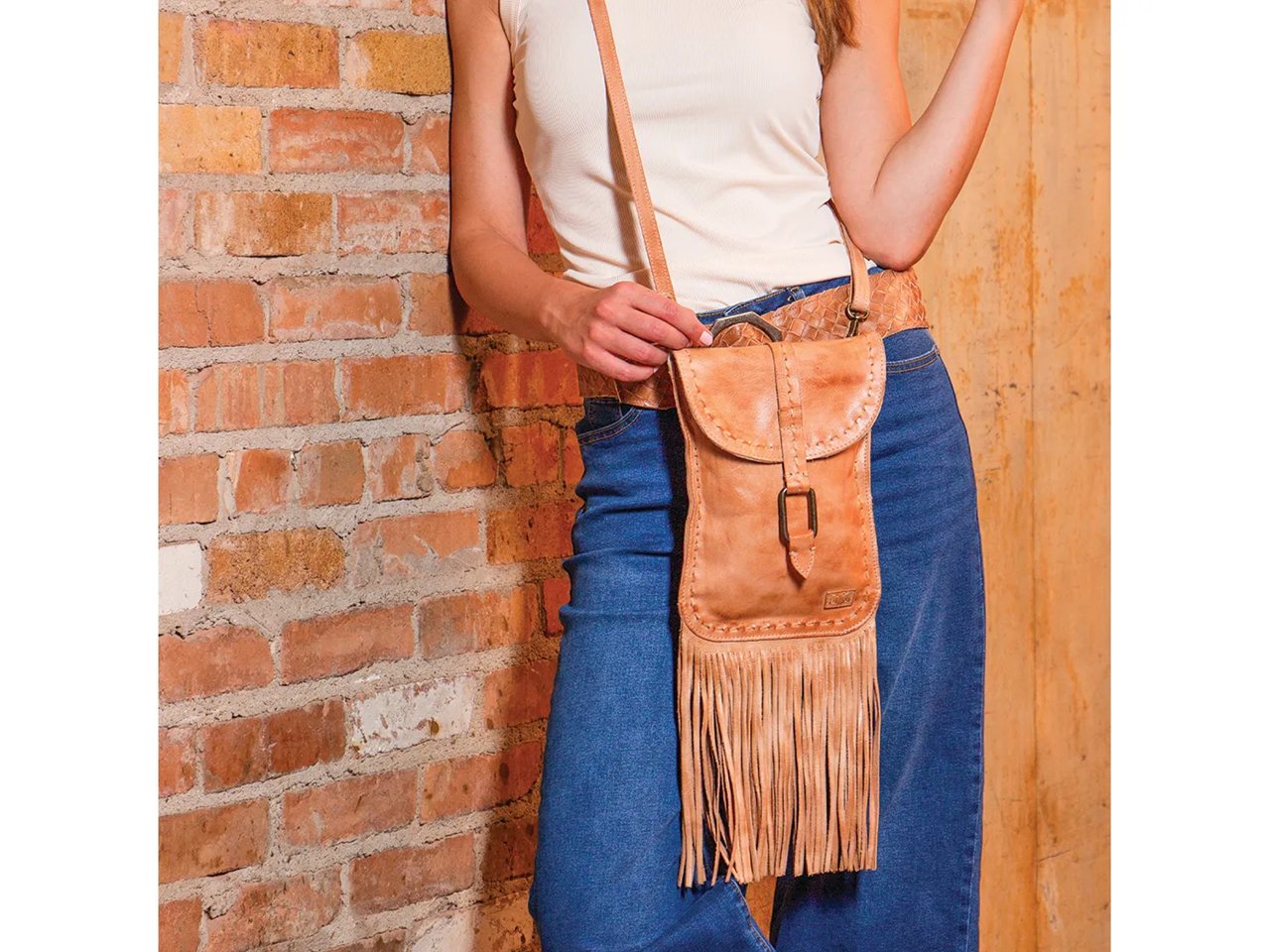 Sandy Lane II Leather Crossbody Bag