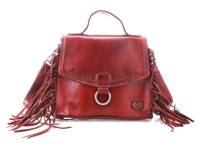 Hidden Leather Satchel Cherry Red view