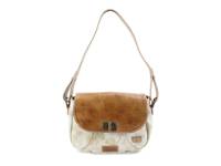 Elect Leather Shoulder Bag Tan/Off White view