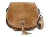 Half Moon Leather Crossbody Bag Tan view