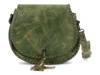 Half Moon Leather Crossbody Bag Forest Green view