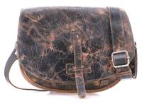 Sequoia Leather Crossbody Bag Black Distressed view