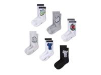Everyday Cushioned Kids' Crew Socks - 6 Pack White/Multicolor view