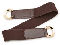 CC Buckle Women's Stretch Belt Dark Brown view
