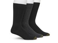 Solid Men's Crew Socks - 3 Pack Multicolor view