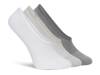 Mesh Women's No Show Liners - 3 Pack Grey/White view