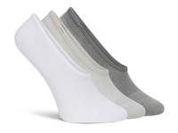 Mesh Women's No Show Liners - 3 Pack Grey/White view