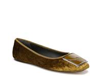Flexa Amaya Ballet Flat Green Velvet view