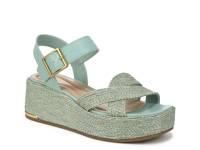 Tilly Wedge Sandal Blue Raffia view