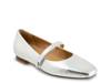 Hazel Mary Jane Flat Silver Metallic view
