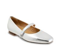 Hazel Mary Jane Flat Silver Metallic view
