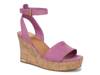 Celeste Wedge Sandal Purple Fabric view