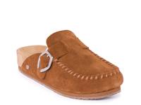 Buckle Clog Brown Suede view