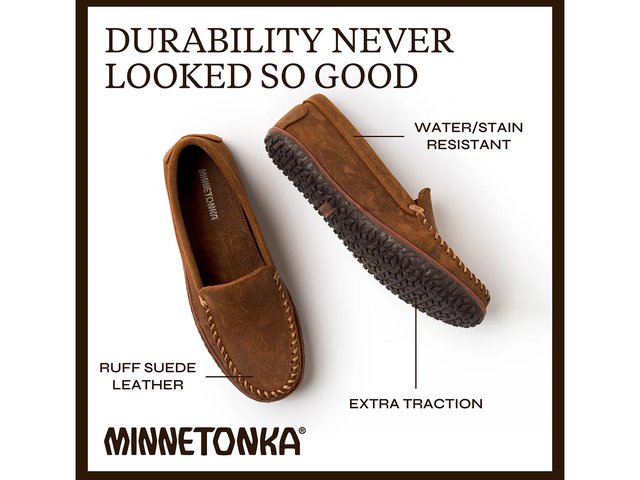 Minnetonka Brown Leather Loafers s-l400.jpg main image 3
