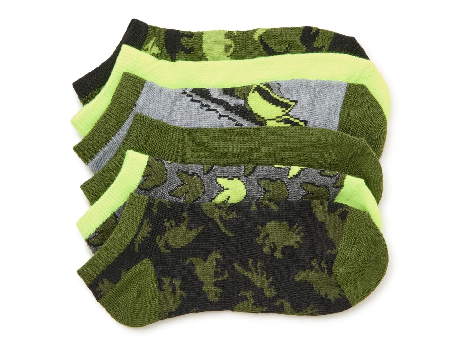Berkshire Dino Kids' No Show Socks 6 Pack In Multicolor