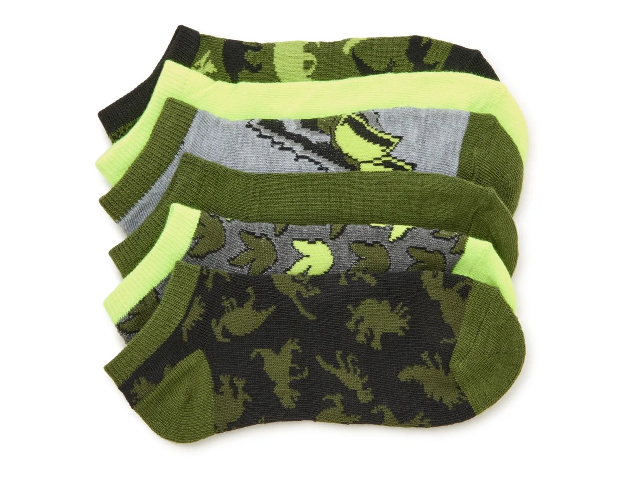 Dino Kids' No Show Socks - 6 Pack