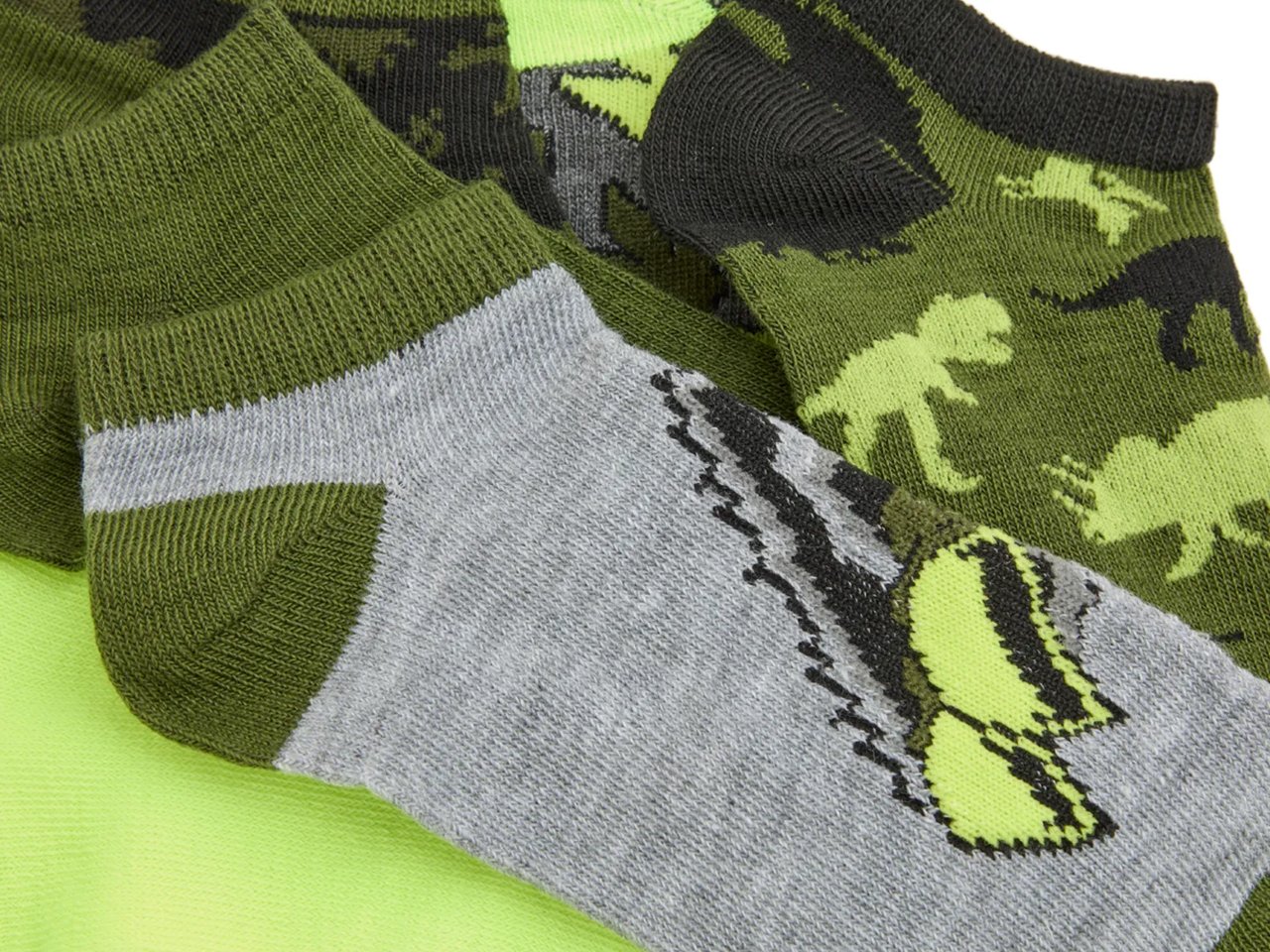 Dino Kids' No Show Socks - 6 Pack