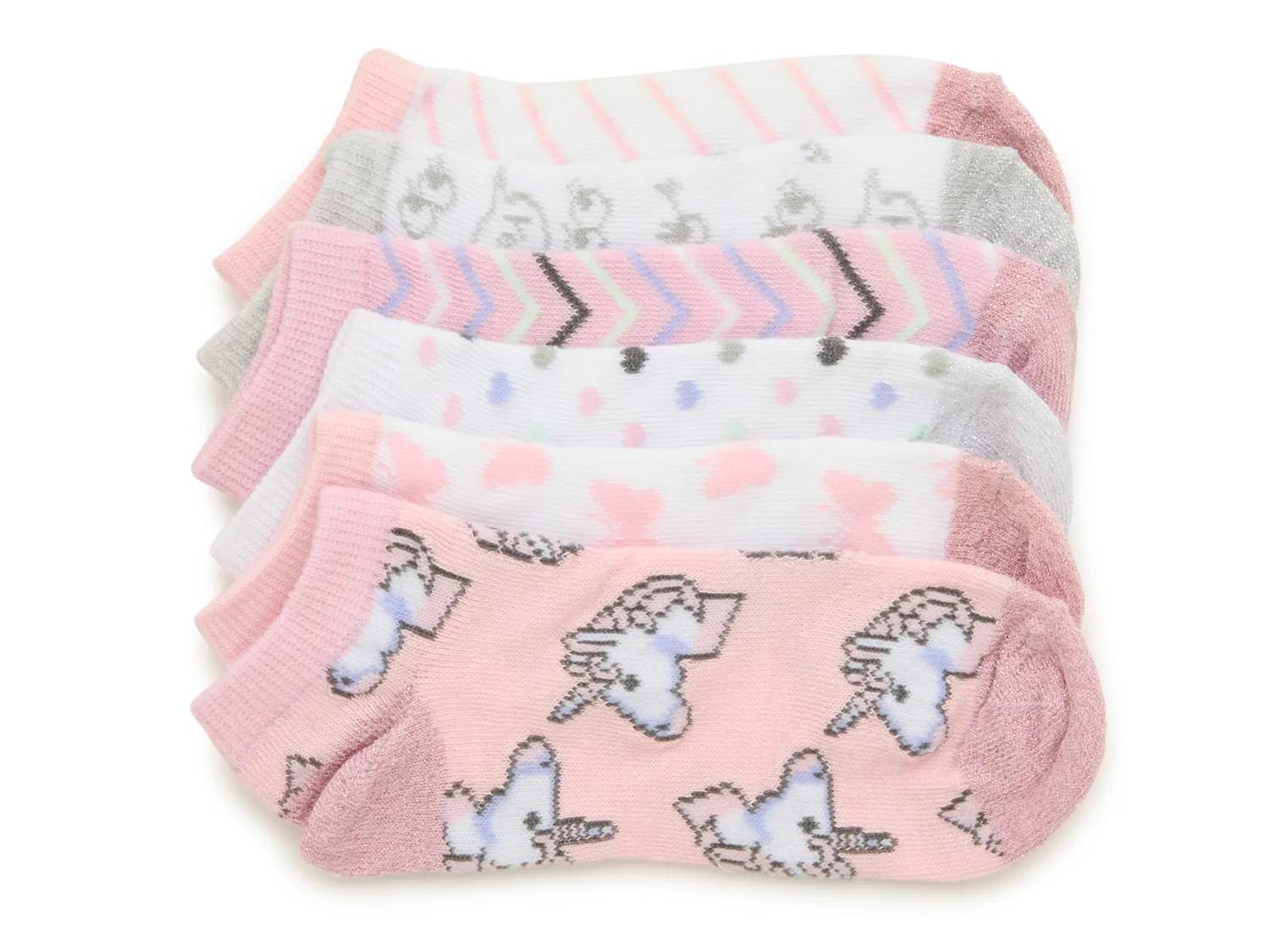 Unicorn Kids' No Show Socks - 6 Pack