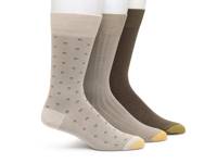 Clover Men's Crew Socks - 3 Pack Taupe/Brown view