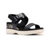 Diaz Rose Wedge Sandal Black view