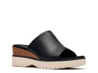 Diaz Wedge Sandal Black Leather view