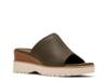 Diaz Wedge Sandal Dark Olive Leather view