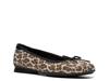 Jazmynn Bow Ballet Flat Brown Leopard Print Fabric view