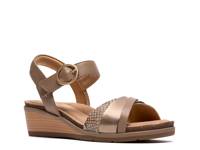 Kacha Twist Wedge Sandal Taupe Leather view