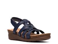 Calenne Gracie Wedge Sandal Navy view