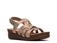 Calenne Gracie Wedge Sandal Gold Metallic view