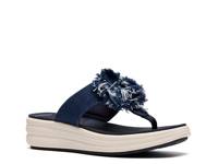 Cloudsteppers Drift Rose Wedge Sandal Navy view